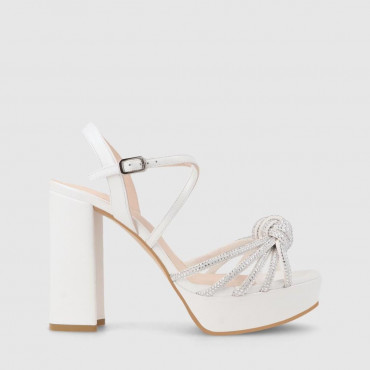 Sandalia con plataforma de novia de Lodi