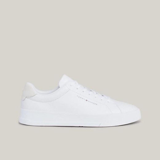 Zapatilla Court en piel blanco