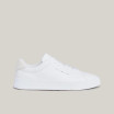 Zapatilla Court en piel blanco