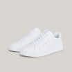 Zapatilla Court en piel blanco