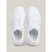 Zapatilla Court en piel blanco