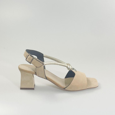 Ante beige con adorno en oro