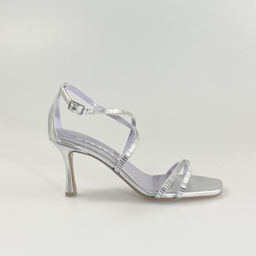 Sandalia Plata con cristales