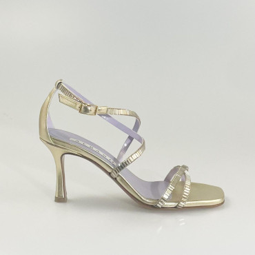 Sandalia Oro con Cristales