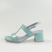 Sandalia charol aqua