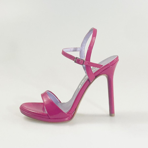 Sandalia Alta Charol Fuxia