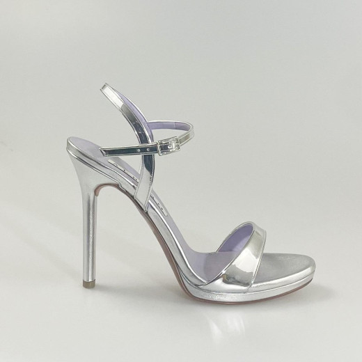 Sandalia alta Metal Plata